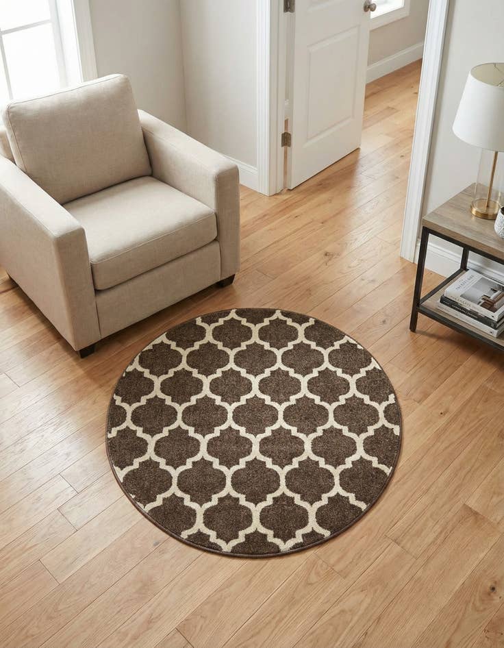 Detail image of 3' x 3' Lattice Round Rug