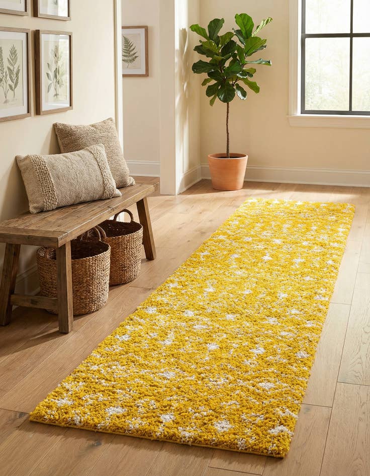 Detail image of 2' 7 x 12' Moroccan Trellis Shag Runner Rug