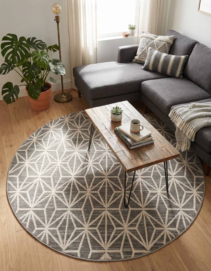 Detail image of Jill Zarin 5' 3 x 5' 3 Uptown Fifth Avenue Round Rug