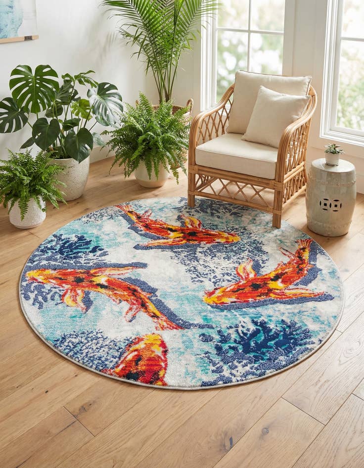 Detail image of 4' x 4' Ariel Round Rug