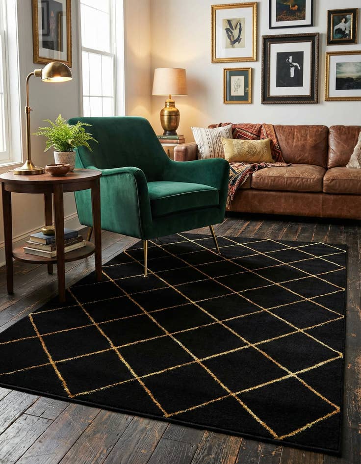 Detail image of 4' x 6' Vogue Geo Rug