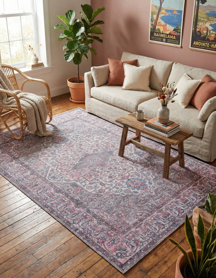 Detail image of 6' x 9'  Washable Mangata Rug