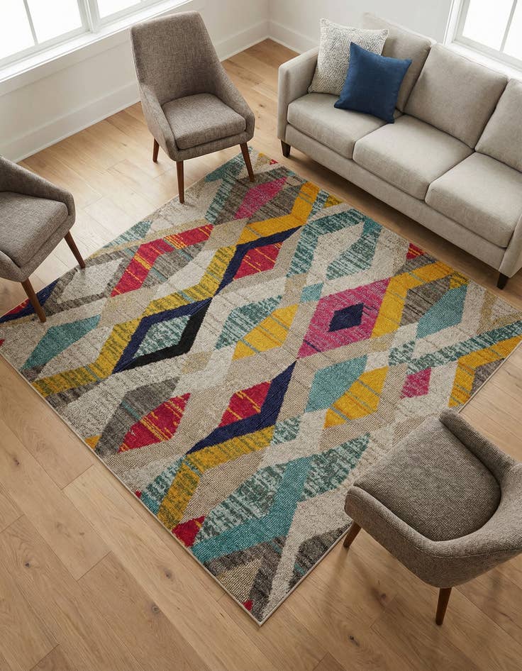 Detail image of 6' x 6' Washable Mesa Square Rug