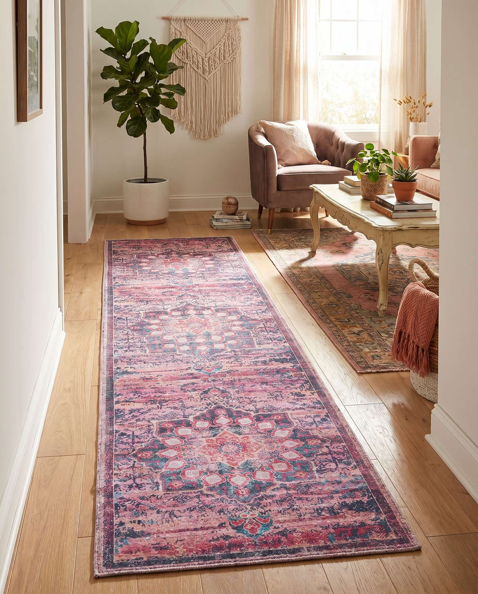 2' x 9' 10 Washable Francesca Runner Rug
