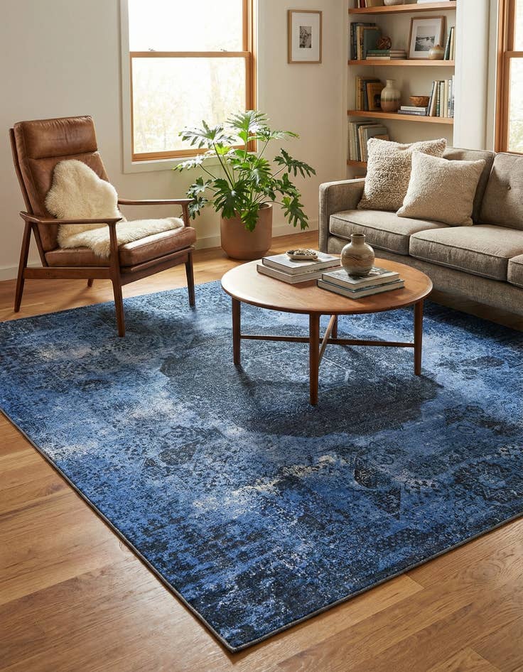 Detail image of 7' 10 x 7' 10  Washable Yara Square Rug