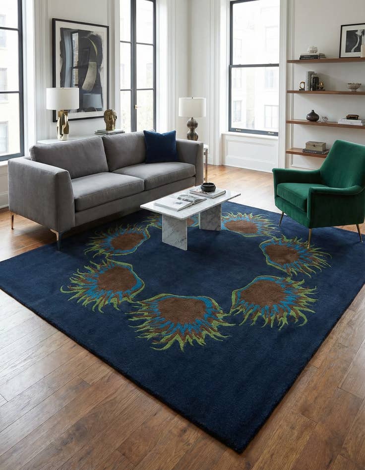 Detail image of 7' 6 x 7' 6 Luna Wool Square Rug