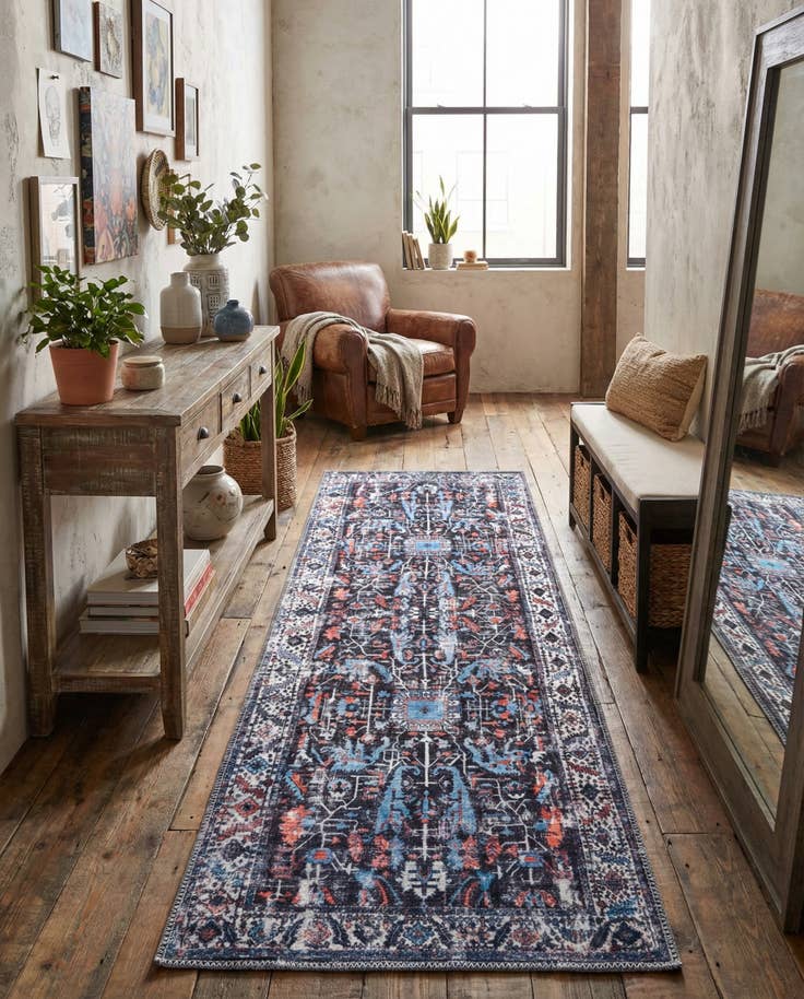 Detail image of 2' x 6' Washable Mangata Runner Rug