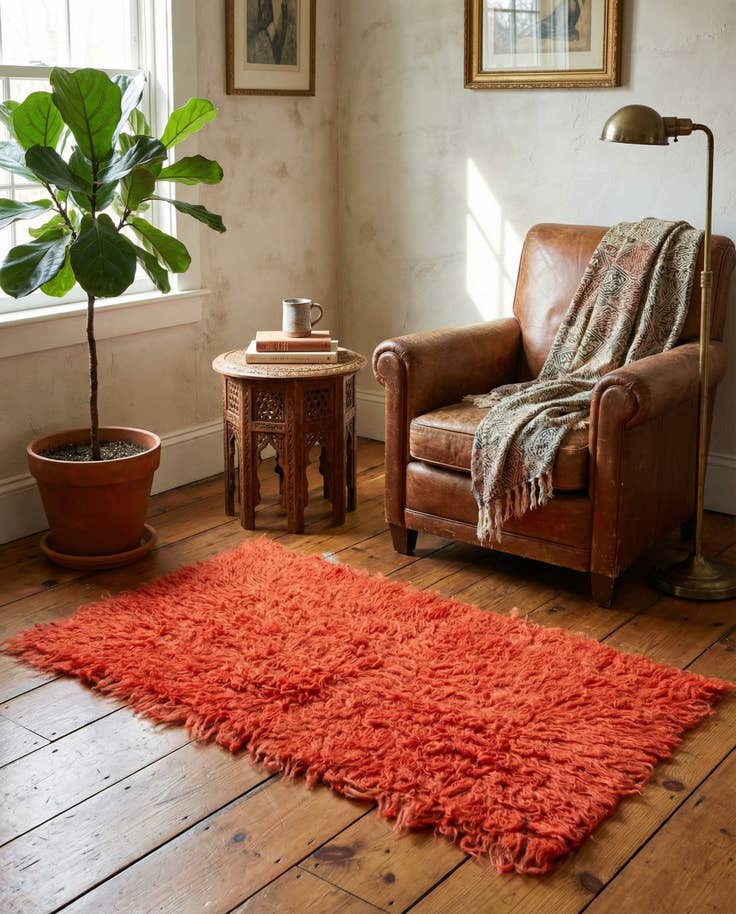 Detail image of 2' x 3' 10 Hand Knotted Moroccan Wool Rug