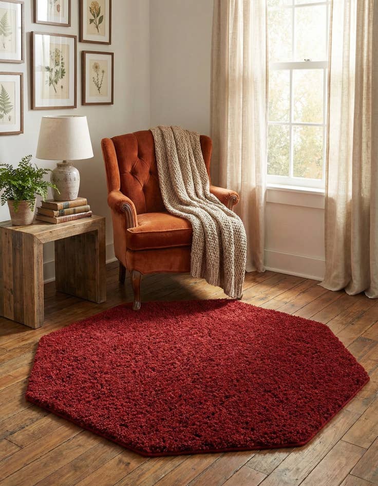 Detail image of 4' x 4' Everyday Shag Octagon Rug