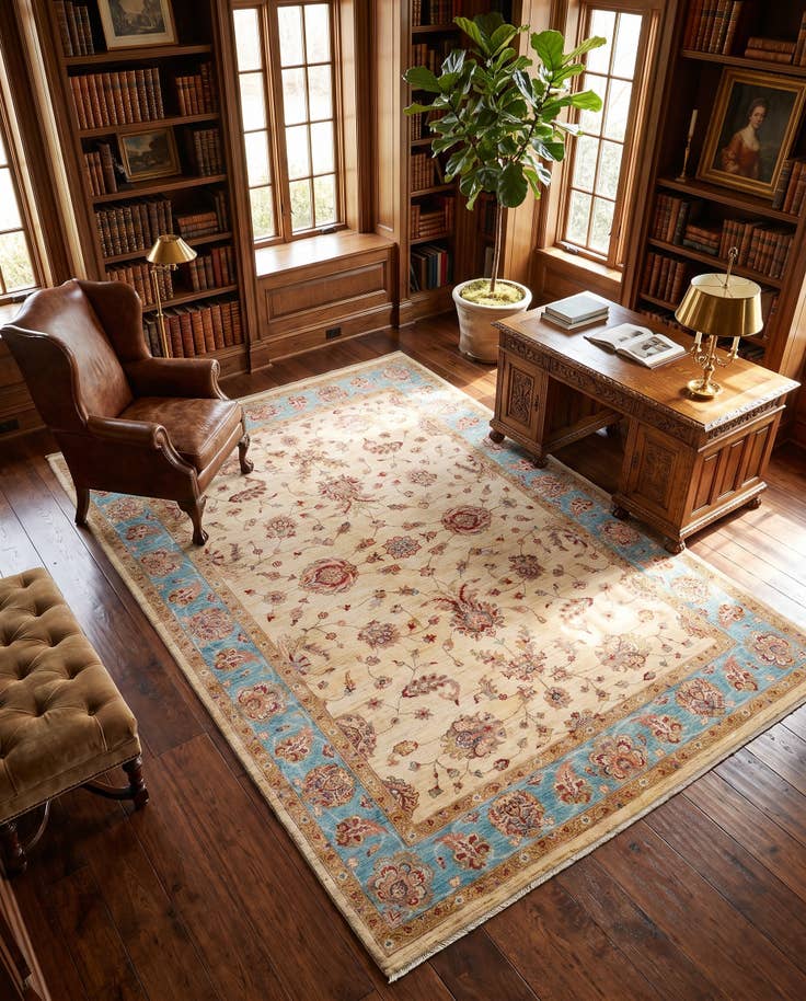 Detail image of 205cm x 300cm Hand Knotted Ziegler Rug