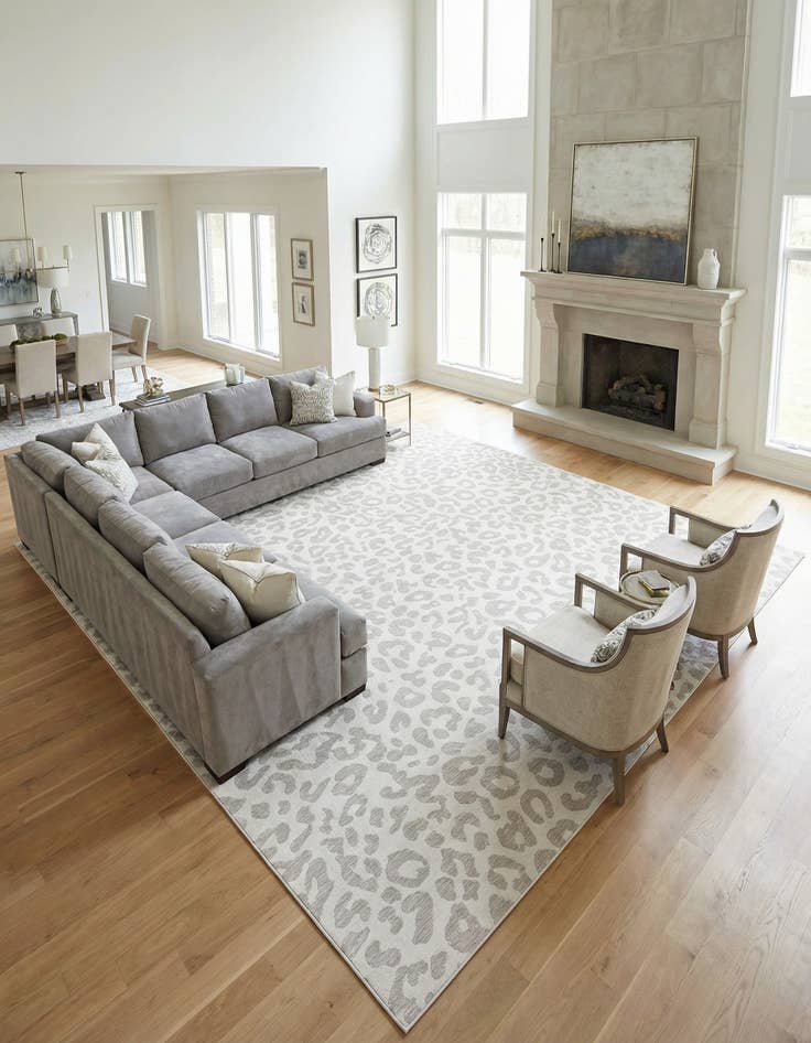 Detail image of 13' x 13' Washable Safari Indoor / Outdoor Square Rug