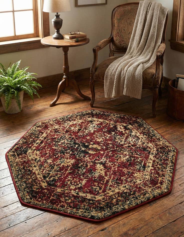 Detail image of 3' x 3' Saturn Octagon Rug