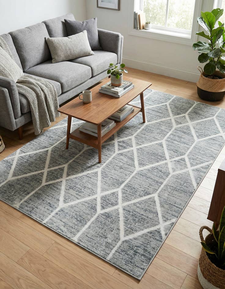 Detail image of 4' x 6' Lattice Trellis Rug