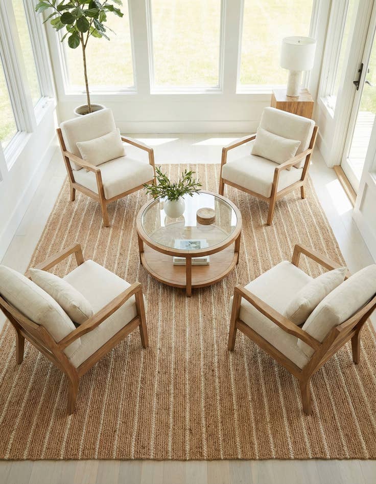 Detail image of 7' 10 x 7' 10 Hand Braided Laurel Handwoven Jute Square Rug