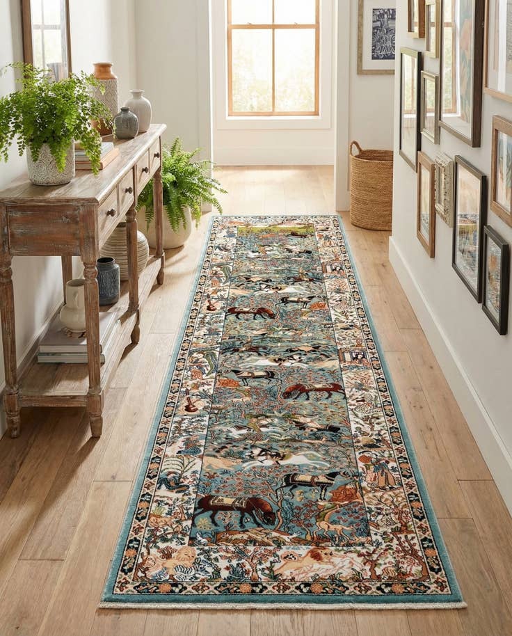 Detail image of 2' 7 x 11' Nain Design Runner Rug