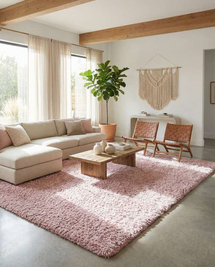 9' 10 x 13' Soft Solid Shag Rug