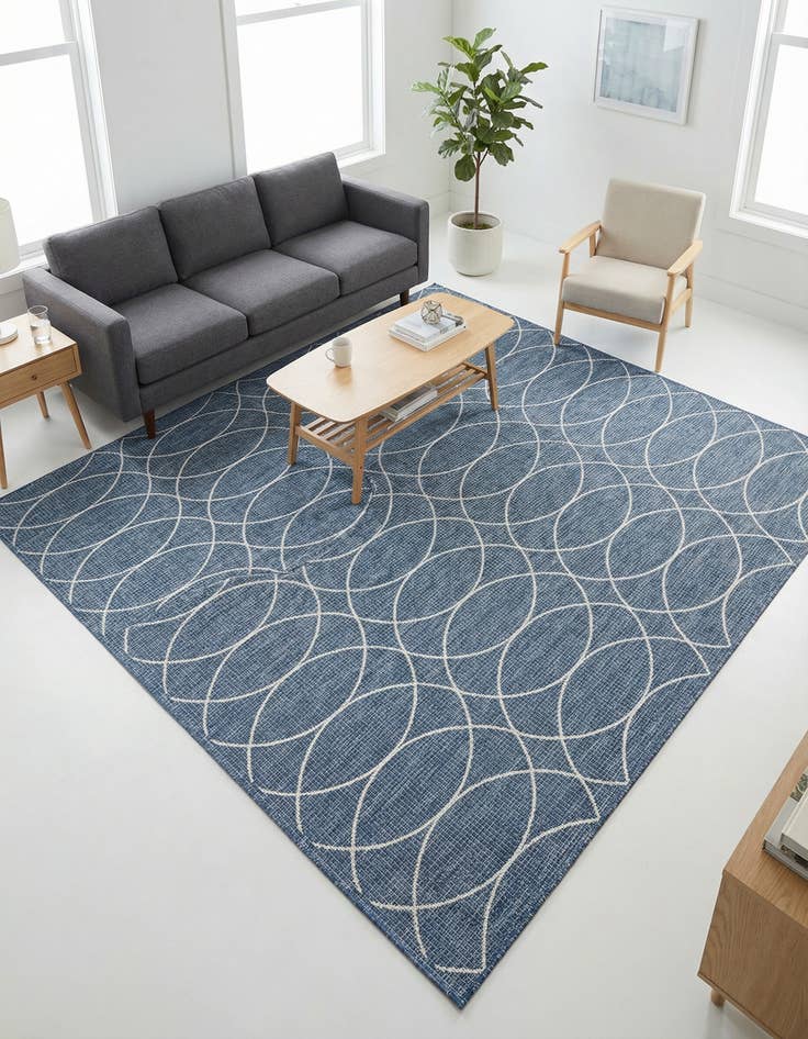 Detail image of 10' x 10'  Washable Trellis Indoor / Outdoor Square Rug