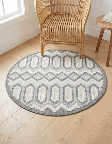 Charcoal Arlo Round Rug