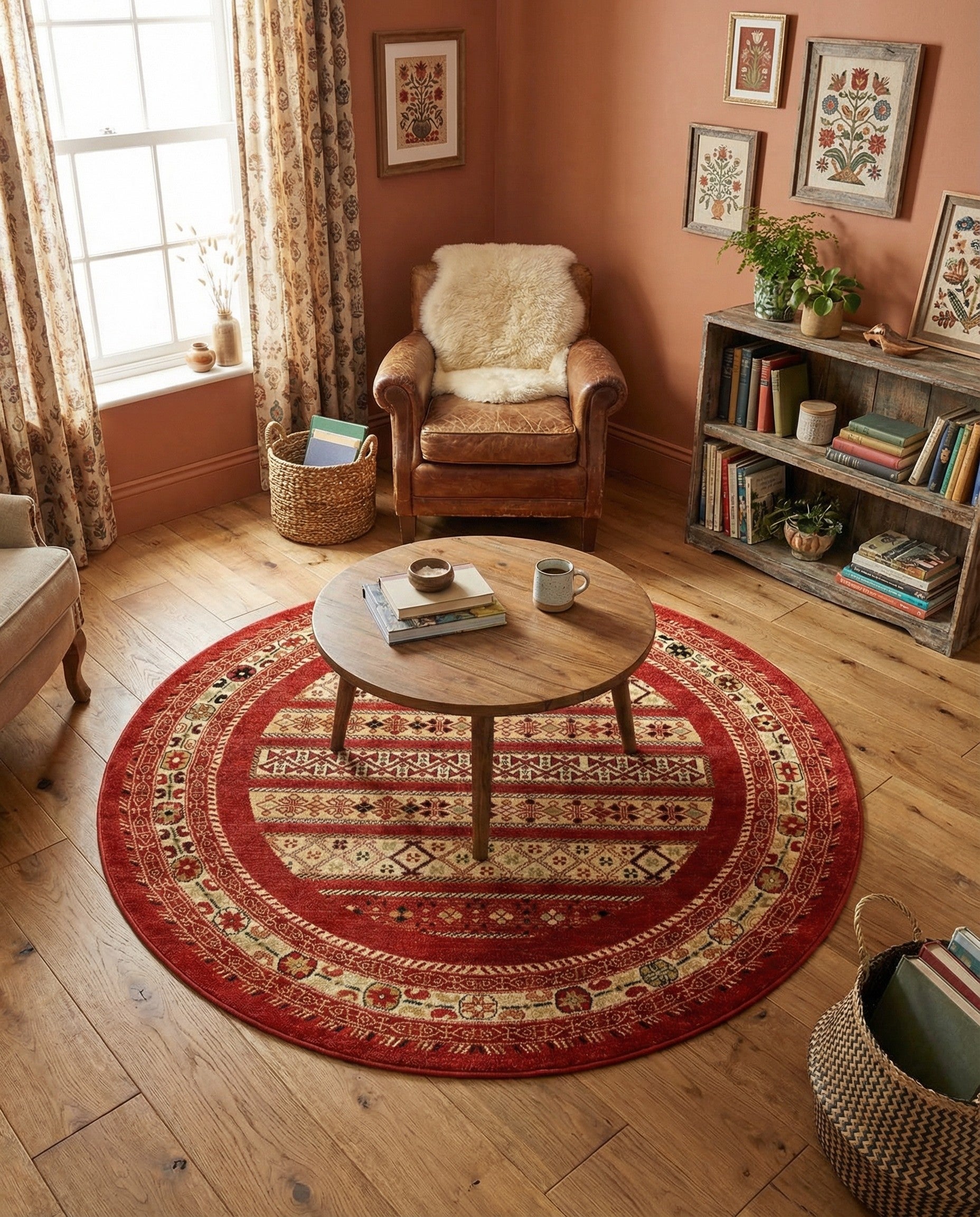 6' x 6' Kashkuli Gabbeh Round Rug