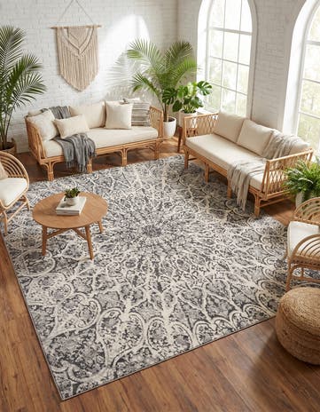 Dark Gray Monte Carlo Square Rug