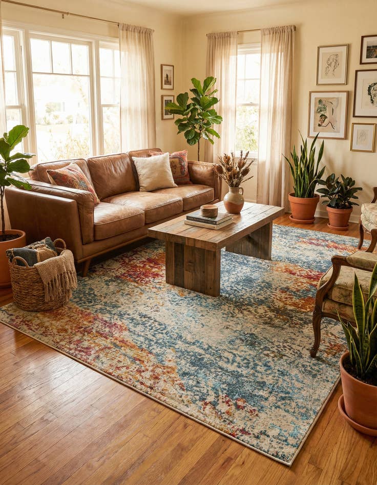 Detail image of 5' 5 x 8' Santiago Rug