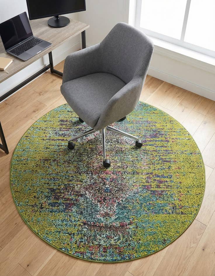 Detail image of 4' x 4'  Washable Arte Round Rug