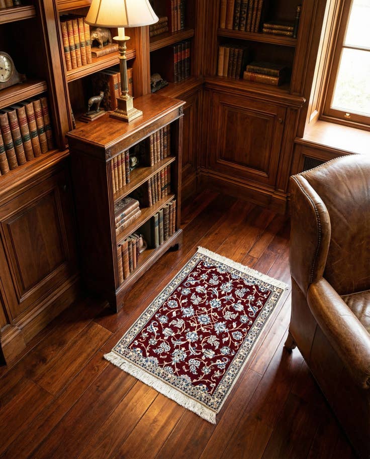 Detail image of 2' x 2' 10 Hand Knotted Nain Rug