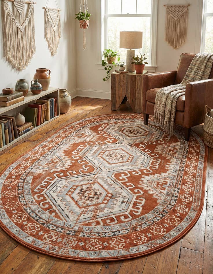 Detail image of 6' 1 x 9' Charlotte Oval Rug
