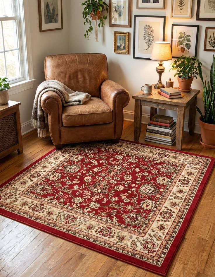 Detail image of 5' 3 x 5' 3 Yasmin Square Rug