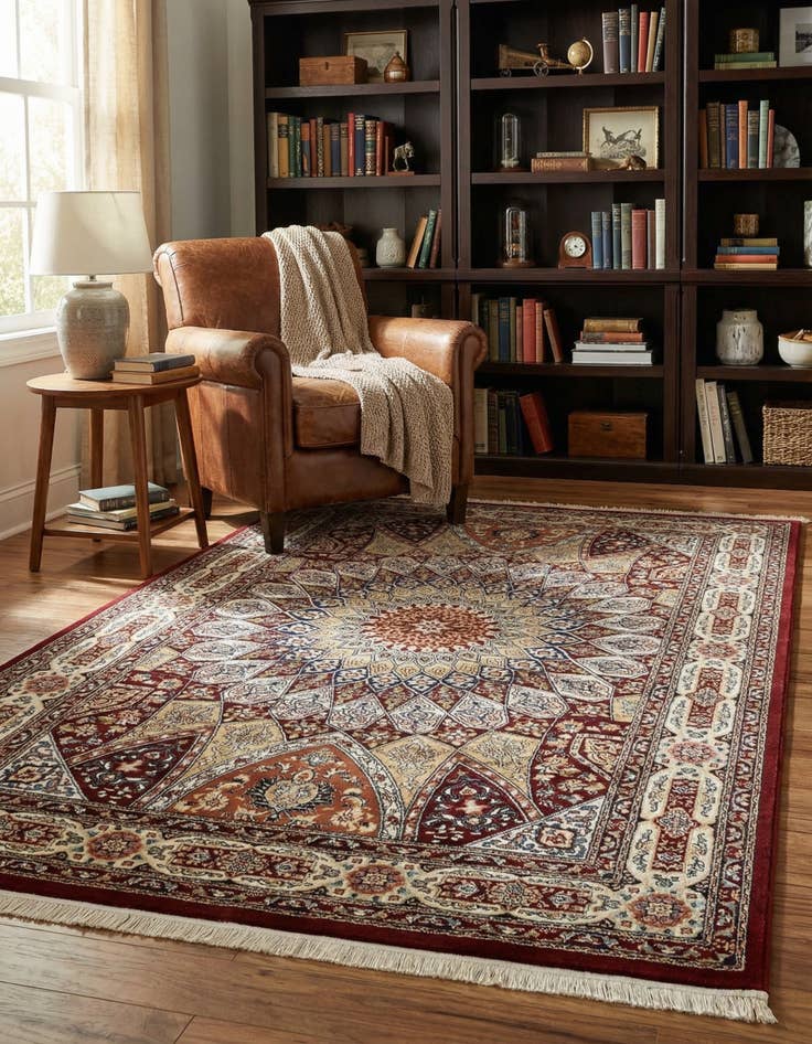 Detail image of 5' 3 x 8' Nain Design Rug