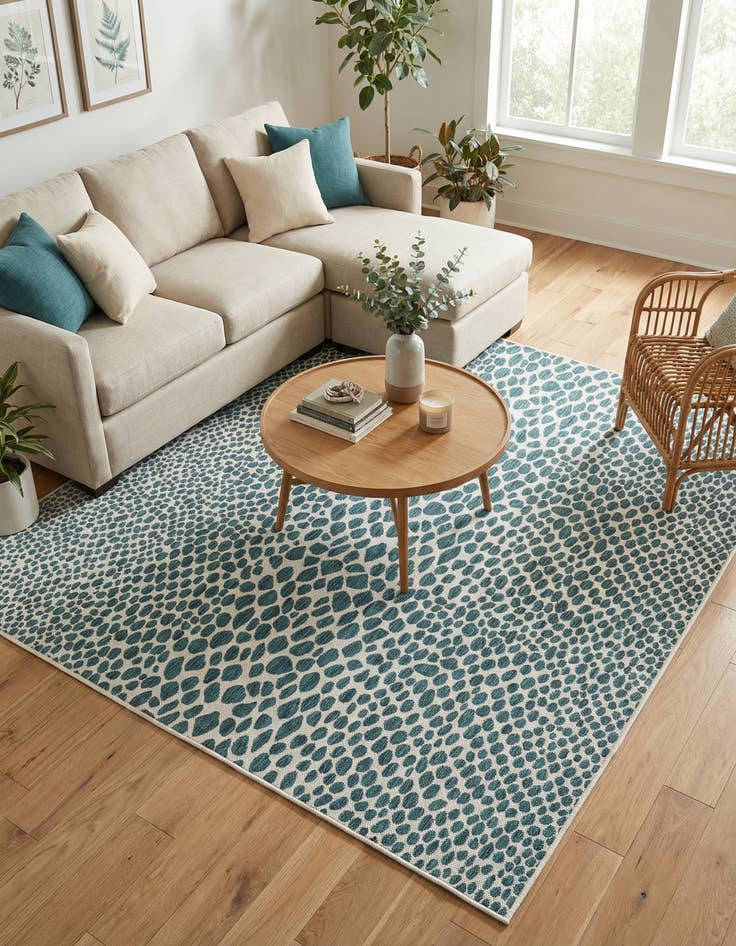 Detail image of 7' 10 x 7' 10 Washable Jill Zarin Cape Town Indoor / Outdoor Square Rug