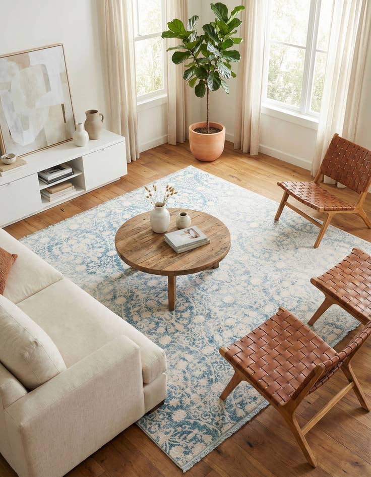 Detail image of 8' x 8' New Vintage Square Rug