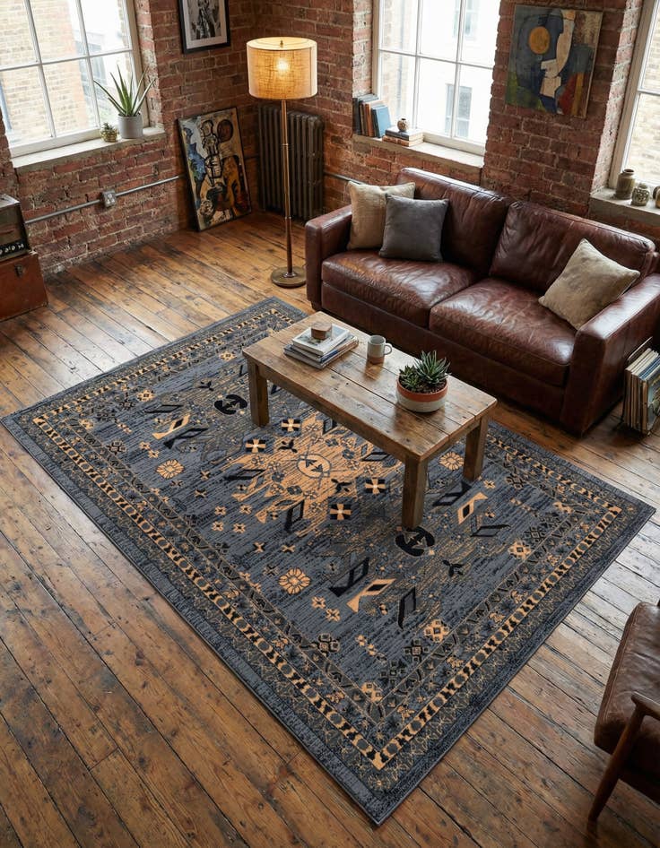 Detail image of 7' x 10' Heriz Design Rug