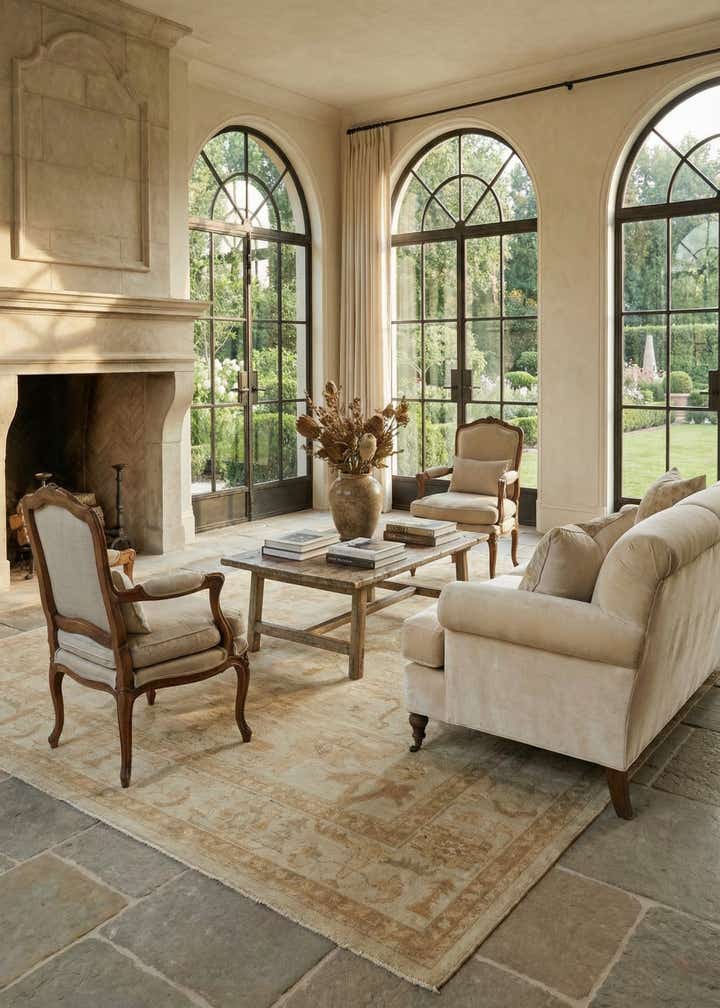 8' 3 x 9' 11 Hand Knotted Oushak Wool Rug