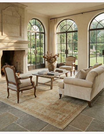 8' 3 x 9' 11 Hand Knotted Oushak Wool Rug