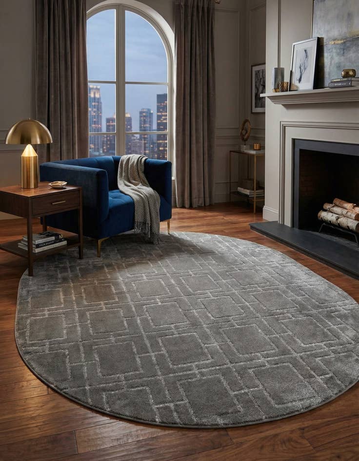 Detail image of 7' 10 x 10' Marilyn Monroe&trade; Glam Deco Oval Rug