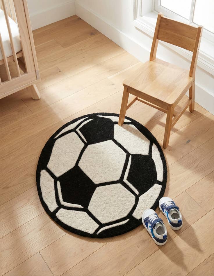 Detail image of 2' x 2' Playtime Kids Wool Freeform Rug