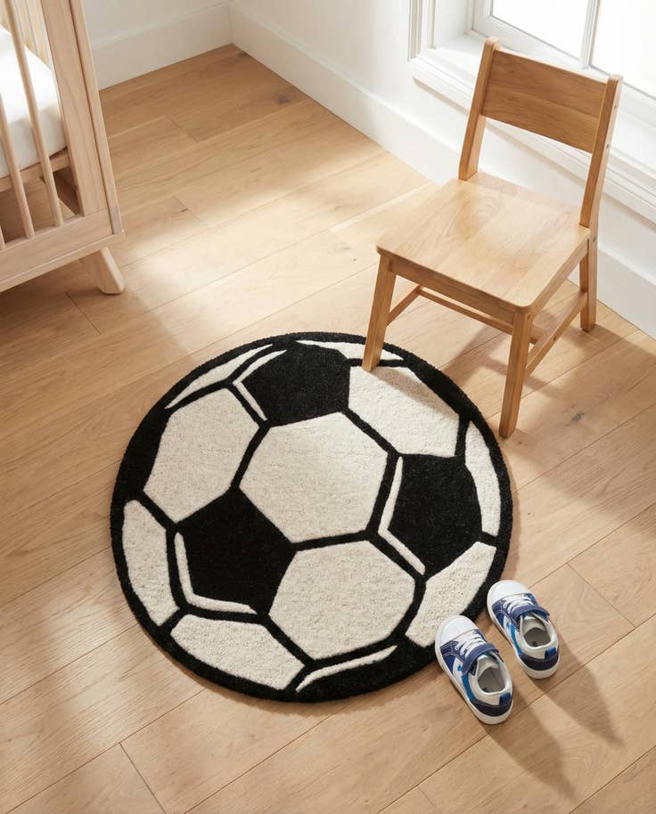 Detail image of 2' x 2' Playtime Kids Wool Freeform Rug