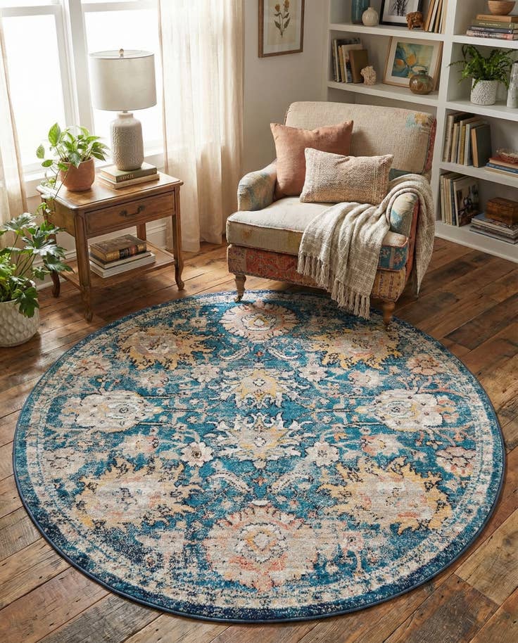 Detail image of 5' 2 x 5' 2 Lola Round Rug