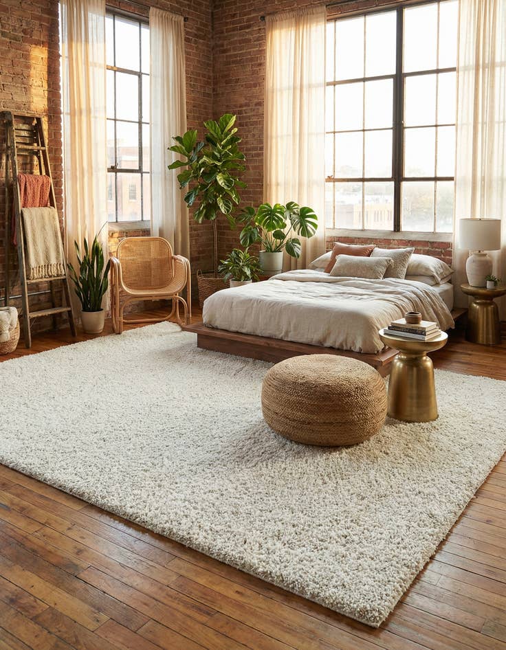 Detail image of 8' x 11' Soft Solid Shag Rug