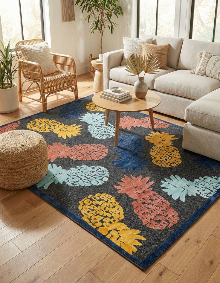 Detail image of 9' x 12'  Washable Belize Indoor / Outdoor Rug