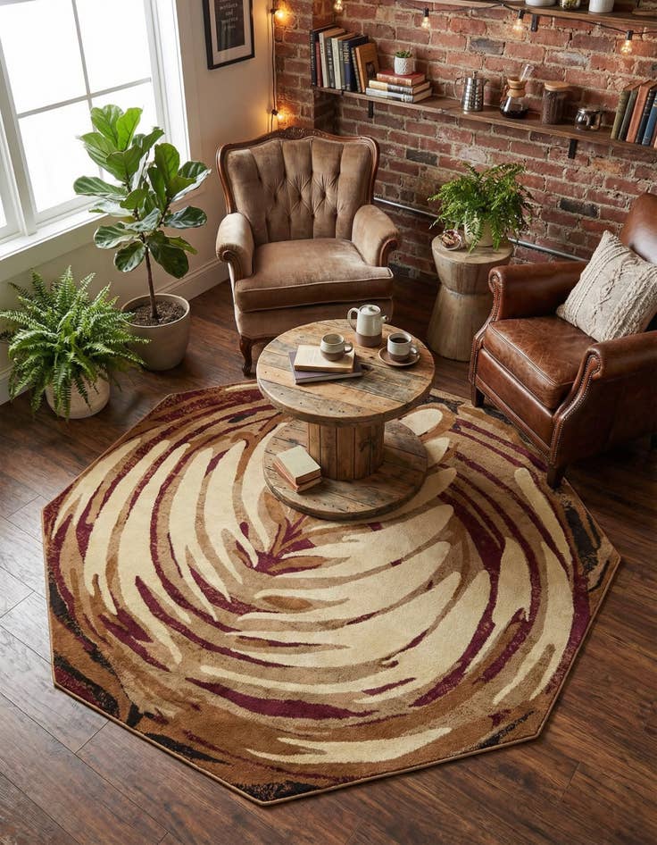 Detail image of 7' x 7' Cafe Octagon Rug