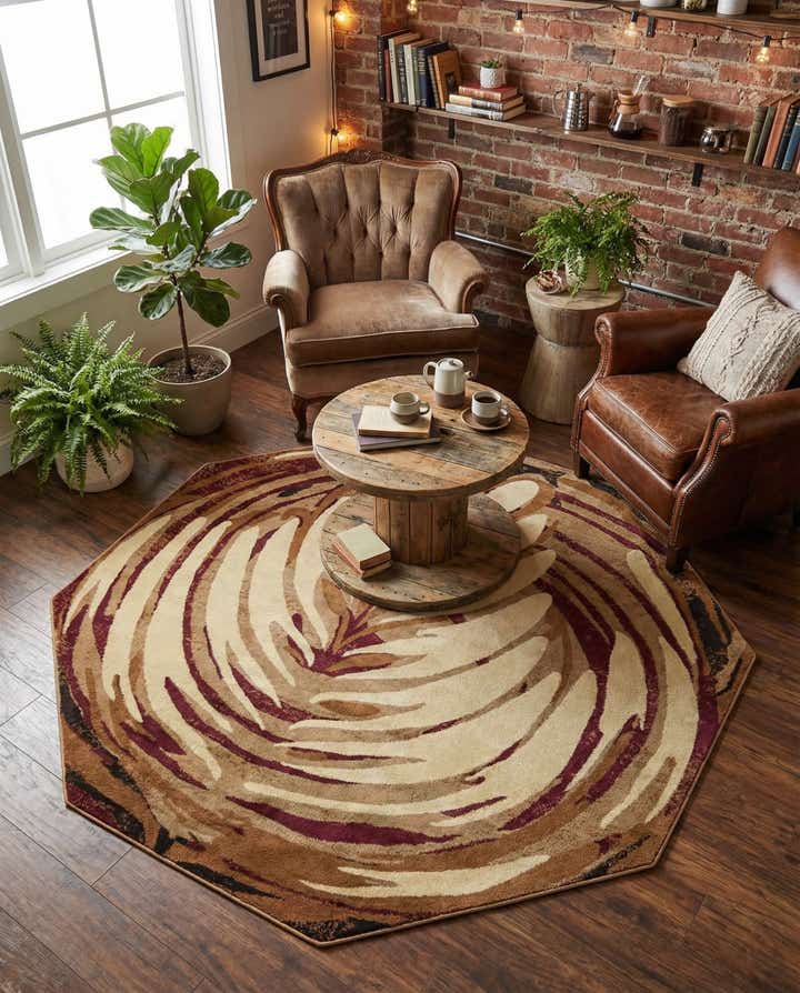 7' x 7' Cafe Octagon Rug