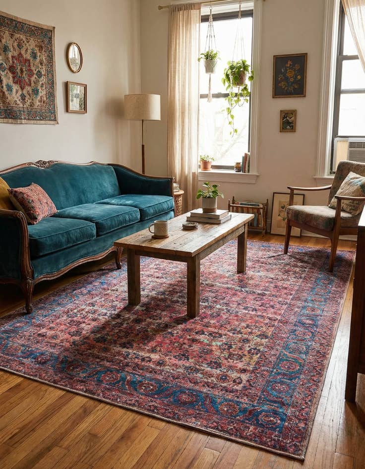 Detail image of 5' 3 x 8' Washable Maahru Rug