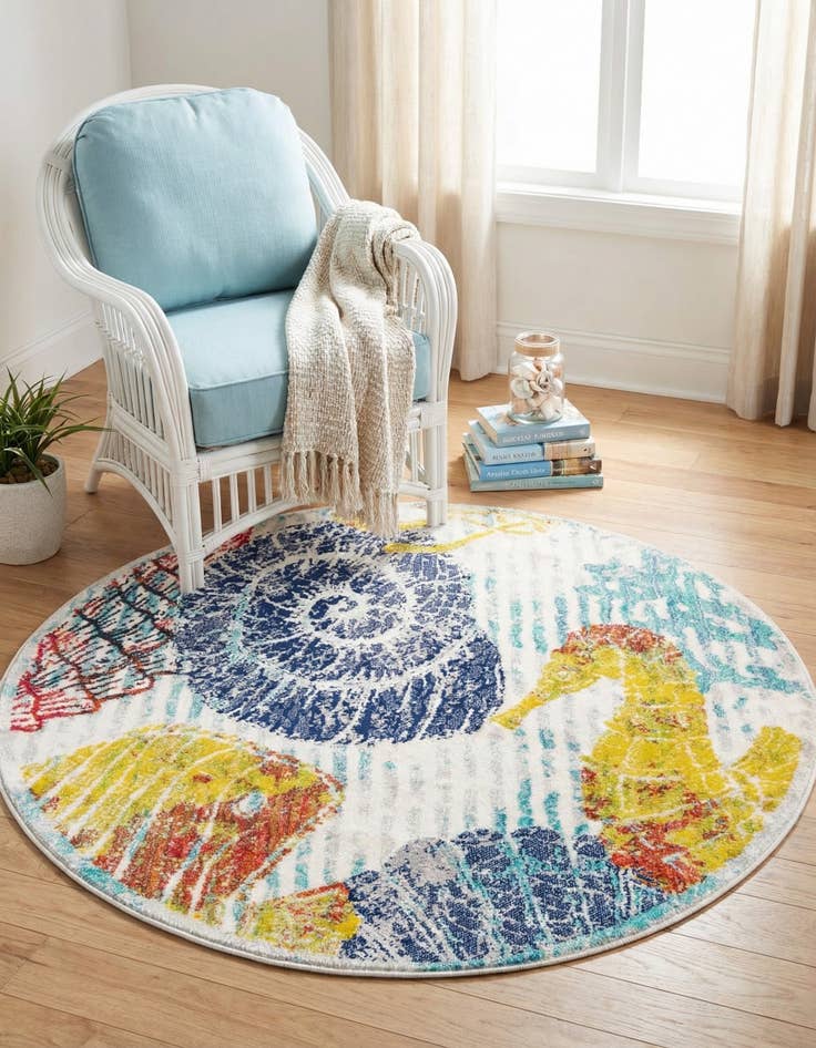 Detail image of  4' x 4' Ariel Round Rug