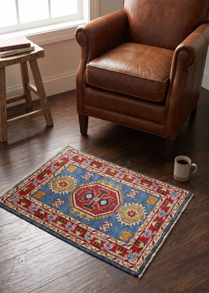 2' x 2' 10 Hand Knotted Kazak Rug