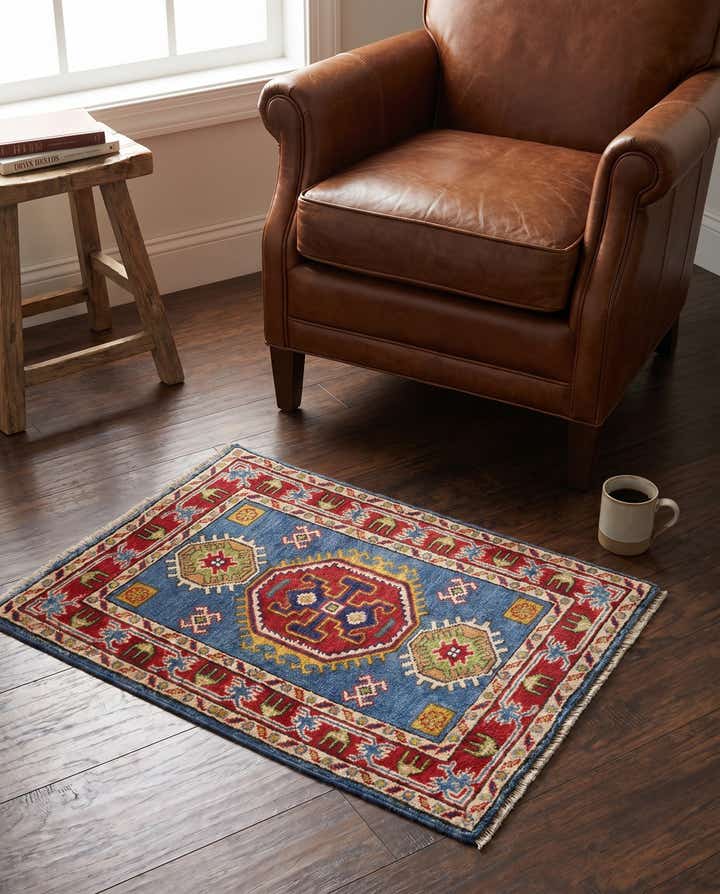 2' x 2' 10 Hand Knotted Kazak Rug