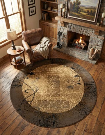 6' x 6' Coffee Shop Round Rug