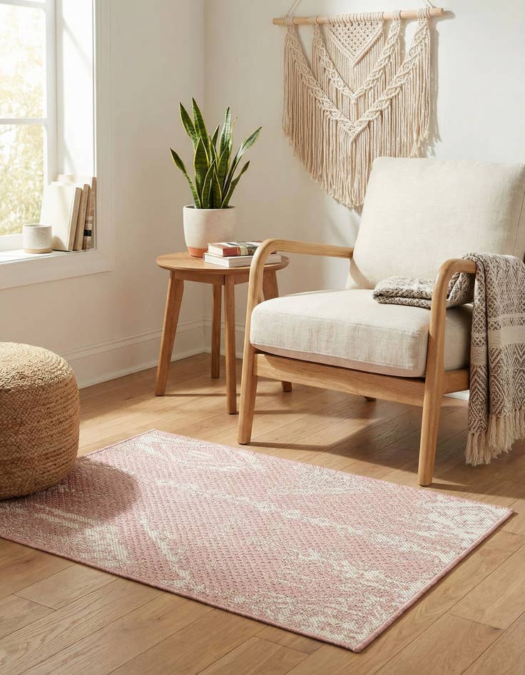 Detail image of 2' x 3' Washable Bohemian Indoor / Outdoor Rug