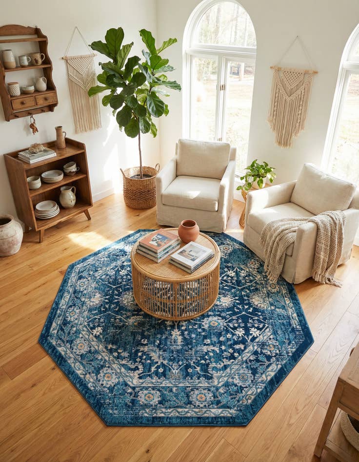 Detail image of 7' 10 x 7' 10 Stockholm Octagon Rug